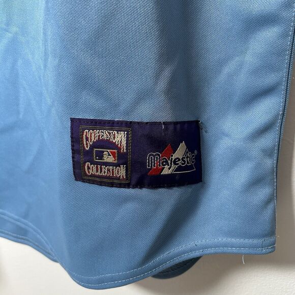VTG St Louis Cardinals Baseball Jersey Majestic Cooperstown Blue 3X Made In USA - Picture 2 of 8